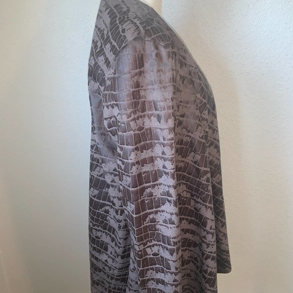 Jeff Gallano Gray Animal Print Cardigan Size 2 - Picture 6 of 11